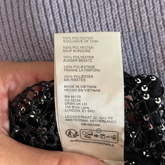 Free People Sparks Fly Top Black Size M New with Tags - Picture 6 of 7